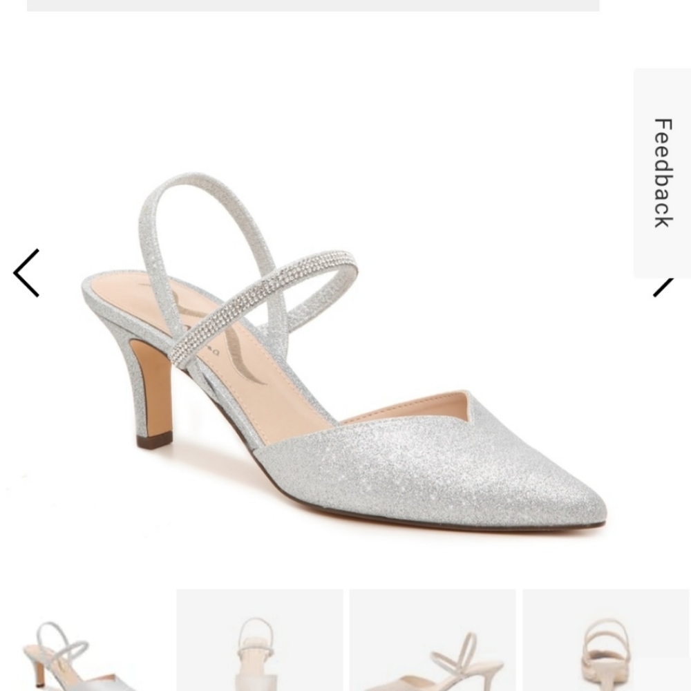 Nina silver metallic heels size 11